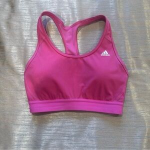 Adidas Sport Bra Womens Size S Pink Racerback Lightly Padded